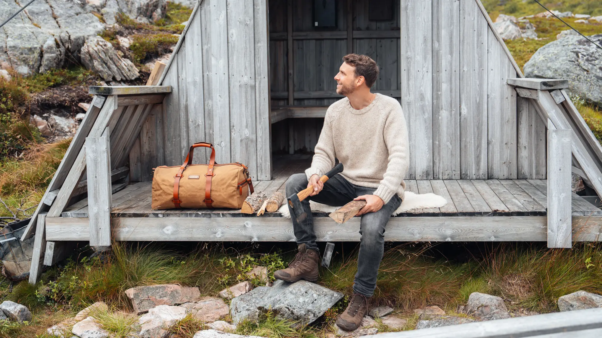 reis winkel -reis winkel Weekender Herren Wasserabweisend aus Canvas und Leder Lofoten DRAKENSBERG 16 9 Banner 2000 70