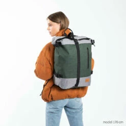 New Rebels ® Creek Roll Top Rugzak Dark Green/Anthracite VII | Rugtas -reis winkel new rebels creek roll top rugzak dark green anthra 8