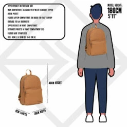 New Rebels ® Harper 2- Rugzak - Laptoptas - Rugtas - 11 Liter - Cognac -reis winkel new rebels harper 2 rugzak laptoptas rugtas 11 lit 21