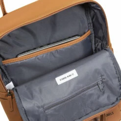 New Rebels ® Harper3- Rugtas - Waterafstotend - Laptoptas 14 Inch -12 Liter - Waterproof Rugzak - Cognac -reis winkel new rebels harper 3 rugtas waterafstotend laptopta 50