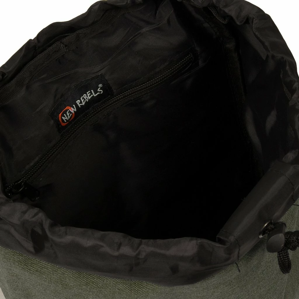 New Rebels ® Heaven - Rugzak - Gevoerd - Polyester - Donkergroen 9 New Rebels ® Heaven - Rugzak - Gevoerd - Polyester - Donkergroen - Afbeelding 7