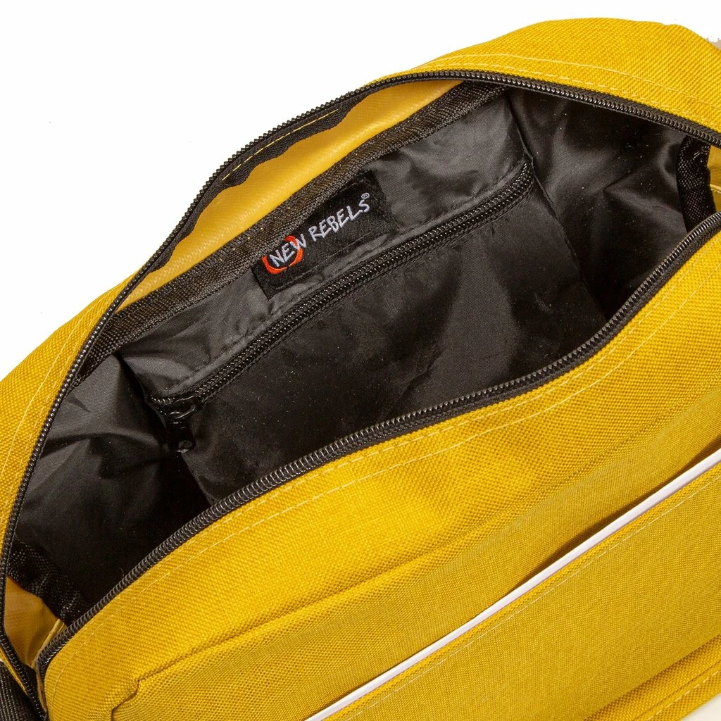 New Rebels ® Heaven25 - Medium SchoudertasA5 - Crossbodytas Met Flap - Occur Geel 9 New Rebels ® Heaven25 - Medium SchoudertasA5 - Crossbodytas Met Flap - Occur Geel - Afbeelding 7