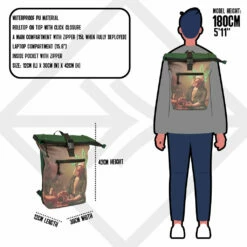 New Rebels- Mart Art Rugtas 16L Melkmeisje Waterafstotend -reis winkel new rebels mart art rugtas 16l melkmeisje waterafs 3