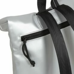New RebelsMart Rolltop - Mini Rugzak - Waterafstotend- Small II - Rugtas -Metallic Silver/ Grijs -reis winkel new rebels mart rolltop mini rugzak waterafstotend 8