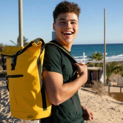 New Rebels ® Mart - Rolltop - Rugzak - Waterafstotend- Geel - Large II - Rugtas -reis winkel new rebels mart rolltop rugzak waterafstotend geel 7