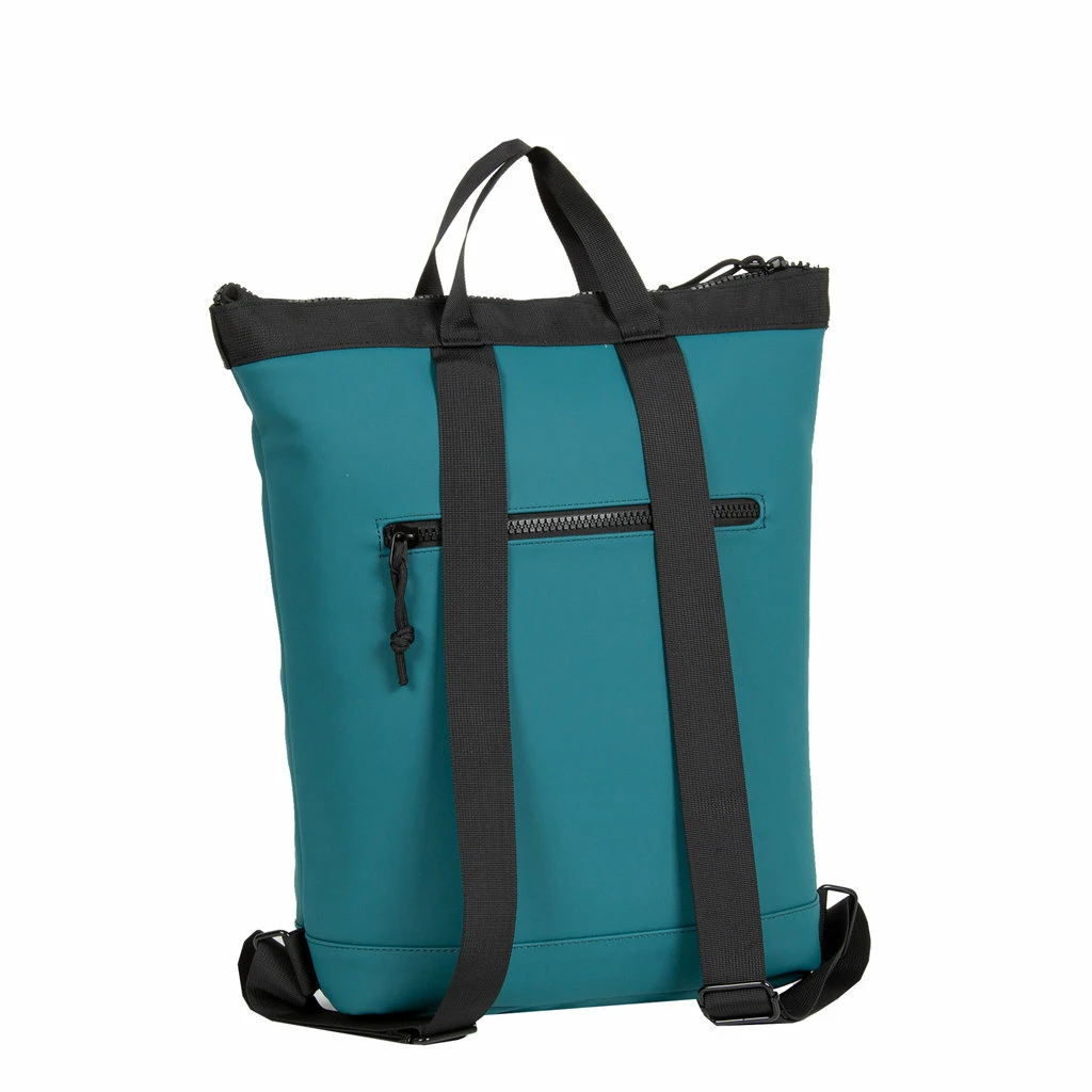 New Rebels ® Mart - Top Zip - Waterafstotend -Rugtas - Laptoptas 14Inch. - Shopper - Petrol 4 New Rebels ® Mart - Top Zip - Waterafstotend -Rugtas - Laptoptas 14Inch. - Shopper - Petrol - Afbeelding 2