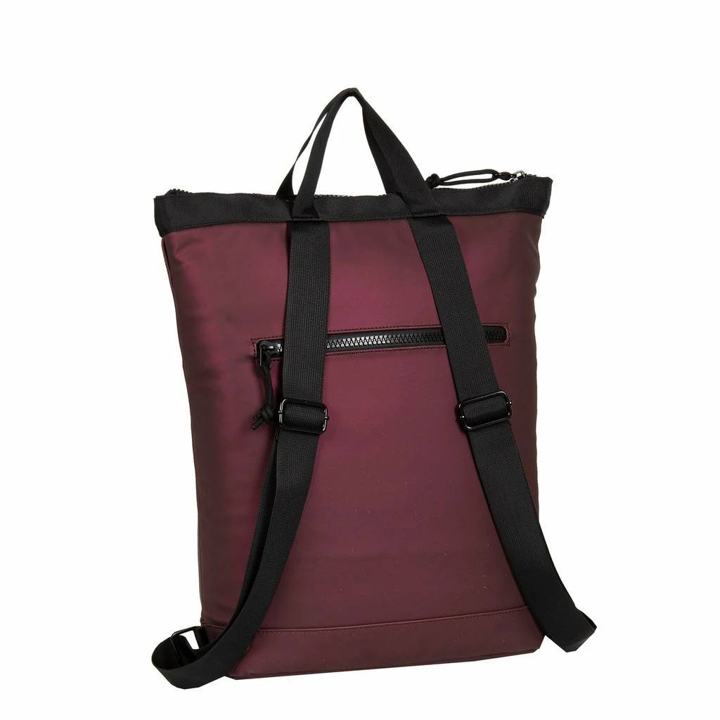 New Rebels ® Mart - Top Zip - Waterafstotend -Rugtas - Laptoptas 14Inch. - Shopper - Metallic Burgundy 4 New Rebels ® Mart - Top Zip - Waterafstotend -Rugtas - Laptoptas 14Inch. - Shopper - Metallic Burgundy - Afbeelding 2