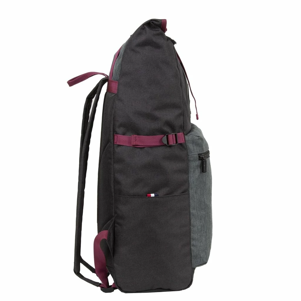 New Rebels ® Morris Big Roll Top Rugzak Black 2Tone 16L 27X15X47CM 4 New Rebels ® Morris Big Roll Top Rugzak Black 2Tone 16L 27X15X47CM - Afbeelding 2