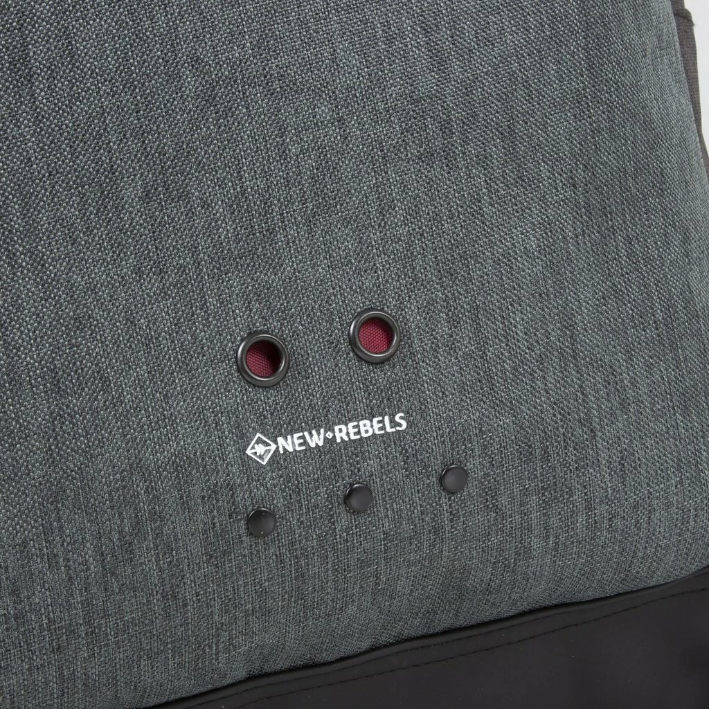 New Rebels ® Morris Big Roll Top Rugzak Black 2Tone 16L 27X15X47CM 11 New Rebels ® Morris Big Roll Top Rugzak Black 2Tone 16L 27X15X47CM - Afbeelding 9