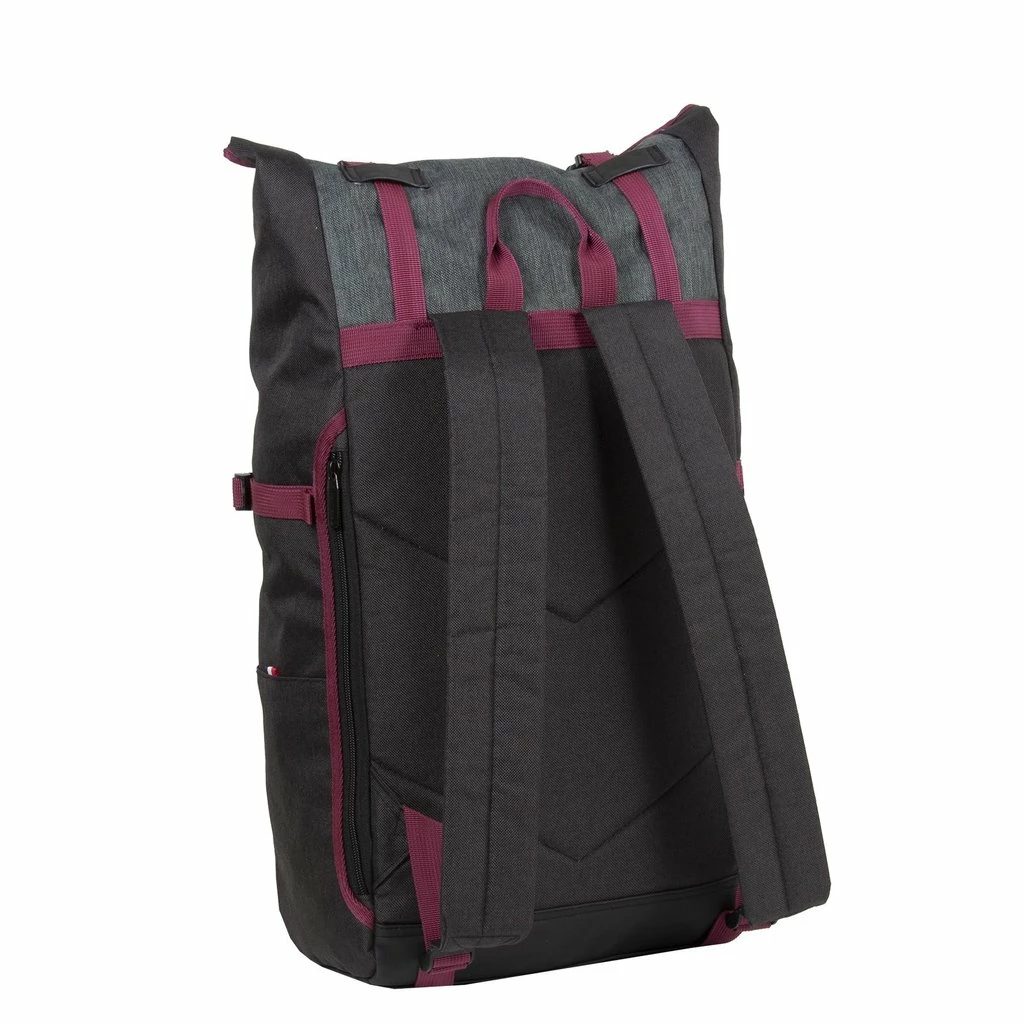 New Rebels ® Morris Big Roll Top Rugzak Black 2Tone 16L 27X15X47CM 3 New Rebels ® Morris Big Roll Top Rugzak Black 2Tone 16L 27X15X47CM