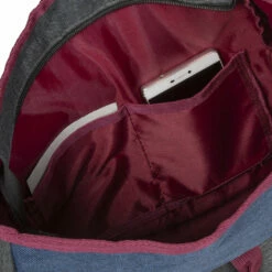 New Rebels ® Morris Big Roll Top Rugzak Navy 2Tone 16L 27X15X47CM -reis winkel new rebels morris big roll top rugzak navy 2tone 1 3