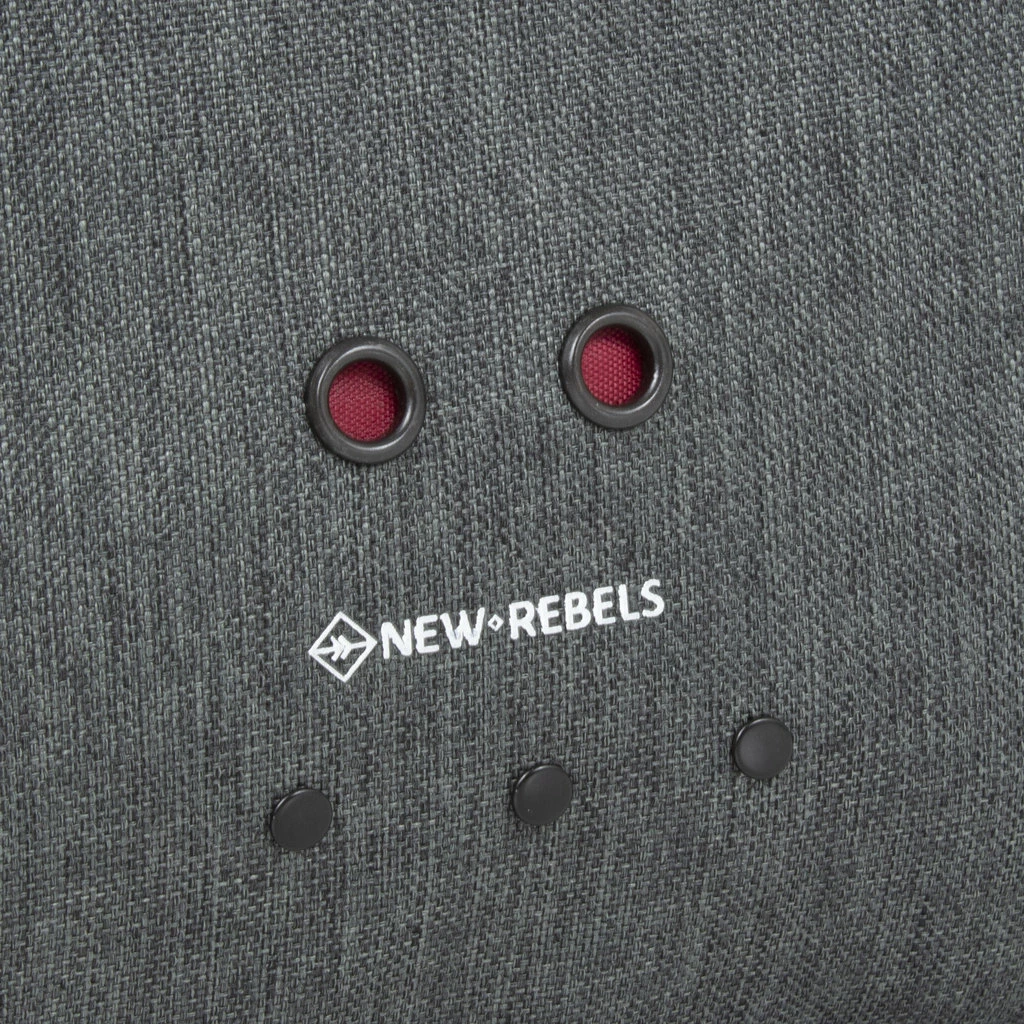 New Rebels ® Morris Rugtas Black 2Tone 10L 26X10X35CM 8 New Rebels ® Morris Rugtas Black 2Tone 10L 26X10X35CM - Afbeelding 6