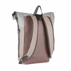 New Rebels Backham New York Oud Roze Grijs19L Rolltop Rugzak Waterafstotend Laptop 15.6