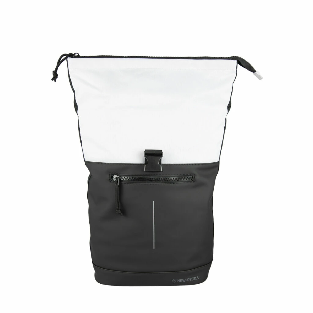 New Rebels Backham New York Zwart Grijs 19L Rolltop Rugzak Waterafstotend Laptop 15.6 5 New Rebels Backham New York Zwart Grijs 19L Rolltop Rugzak Waterafstotend Laptop 15.6 - Afbeelding 3