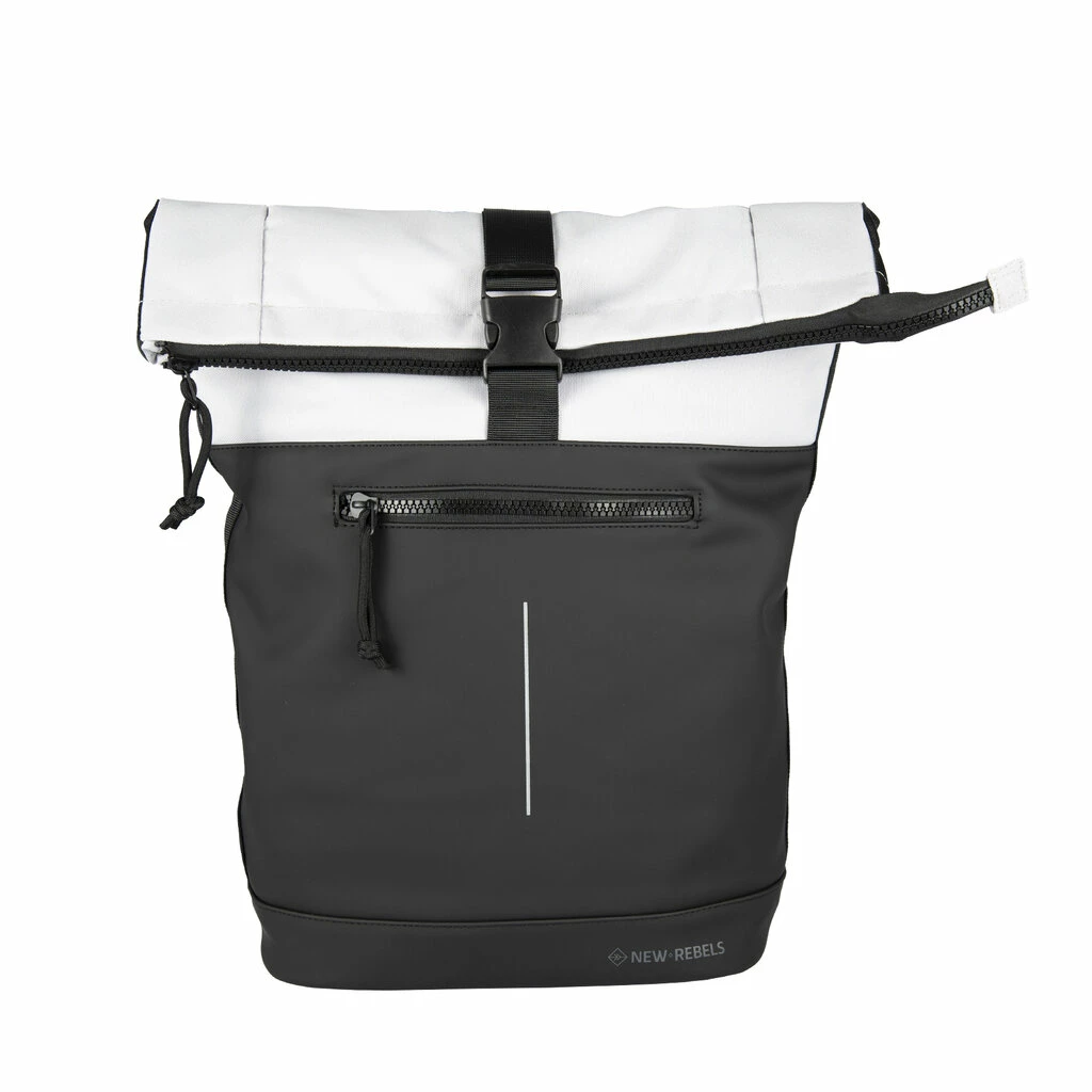 New Rebels Backham New York Zwart Grijs 19L Rolltop Rugzak Waterafstotend Laptop 15.6 9 New Rebels Backham New York Zwart Grijs 19L Rolltop Rugzak Waterafstotend Laptop 15.6 - Afbeelding 7