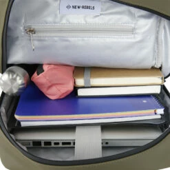 New Rebels Bowie Cape Coral Olijf Groen 15L Rugzak Reflectie Waterafstotend Laptop 13.3 -reis winkel new rebels new rebels bowie cape coral olijf groen 2
