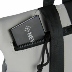 New Rebels Bowie Los Angeles Grijs 9L Rugtas Rolltop Reflectie Waterafstotend -reis winkel new rebels new rebels bowie los angeles grijs 9l r 3