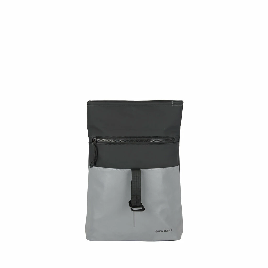 New Rebels Bowie Los Angeles Zwart 9L Rugtas Rolltop Reflectie Waterafstotend 6 New Rebels Bowie Los Angeles Zwart 9L Rugtas Rolltop Reflectie Waterafstotend - Afbeelding 4