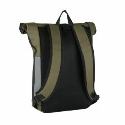 New Rebels Bowie New York Olijf Groen 16L Rugzak Rolltop Reflectie Waterafstotend Laptop 15.6