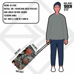 New Rebels Flora Weston Duffel 39L Trolley Wit -reis winkel new rebels new rebels flora weston duffel 39l trol 3