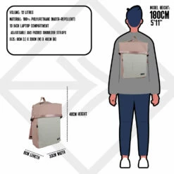 New Rebels Julan Eugene Rugzak 12L Oud Roze Waterafstotend -reis winkel new rebels new rebels julan eugene rugzak 12l oud 5