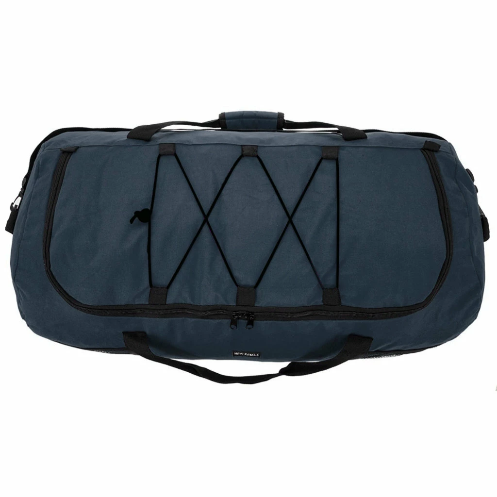 New Rebels ® Rollable Trolley - Weekendtas - Reis -Sport - Navy Blauw 9 New Rebels ® Rollable Trolley - Weekendtas - Reis -Sport - Navy Blauw - Afbeelding 7