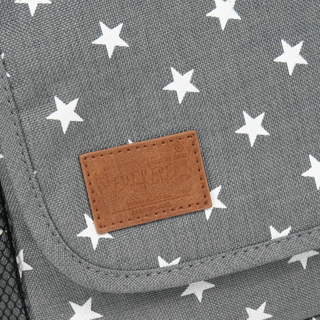 New Rebels ® Star25 - Medium SchoudertasA5 - Crossbodytas Met Flap - With Stars- Grijs 9 New Rebels ® Star25 - Medium SchoudertasA5 - Crossbodytas Met Flap - With Stars- Grijs - Afbeelding 7