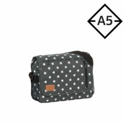 New Rebels ® Star25 - Medium SchoudertasA5 - Crossbodytas Met Flap- Grijs - With Stars