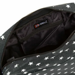 New Rebels ® Star25 - Medium SchoudertasA5 - Crossbodytas Met Flap- Grijs - With Stars -reis winkel new rebels star25 medium schoudertas a5 crossbodyt 25