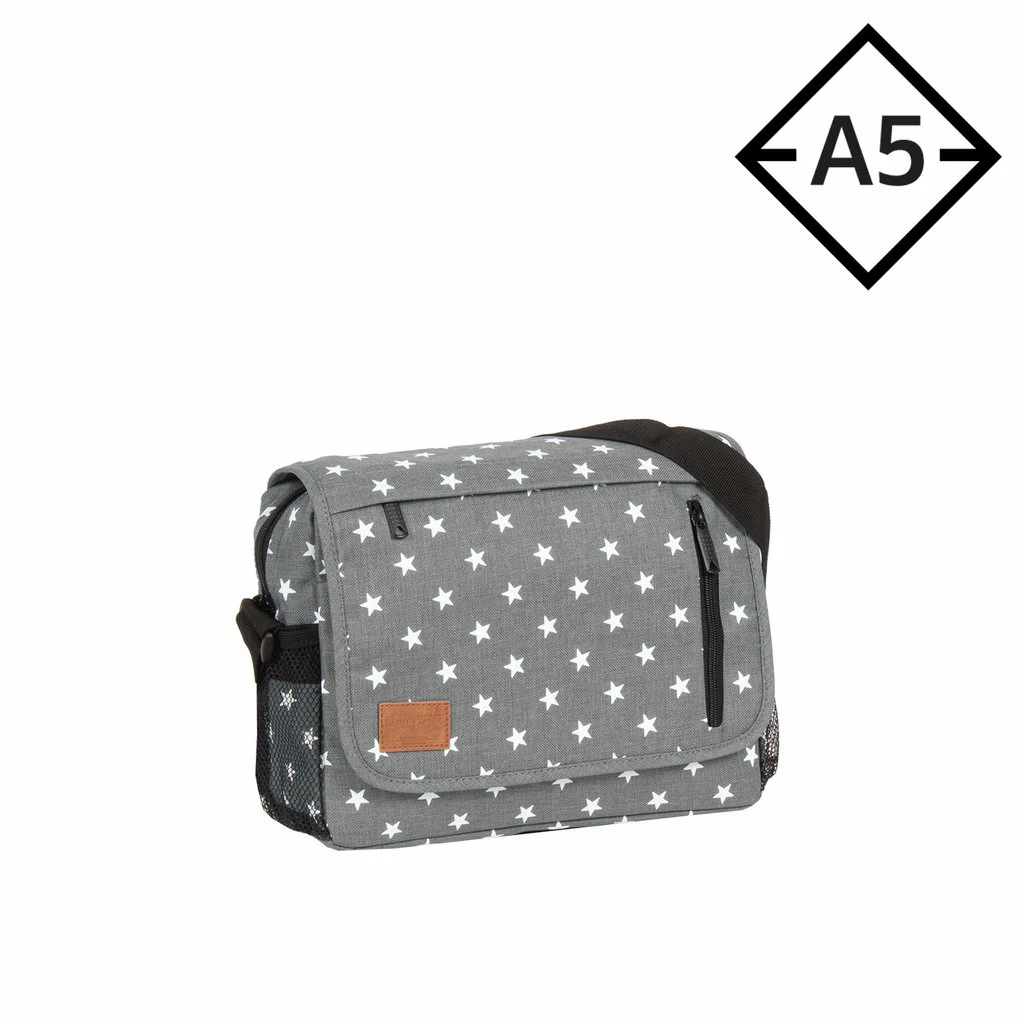 New Rebels ® Star25 - Medium SchoudertasA5 - Crossbodytas Met Flap - With Stars- Grijs 3 New Rebels ® Star25 - Medium SchoudertasA5 - Crossbodytas Met Flap - With Stars- Grijs