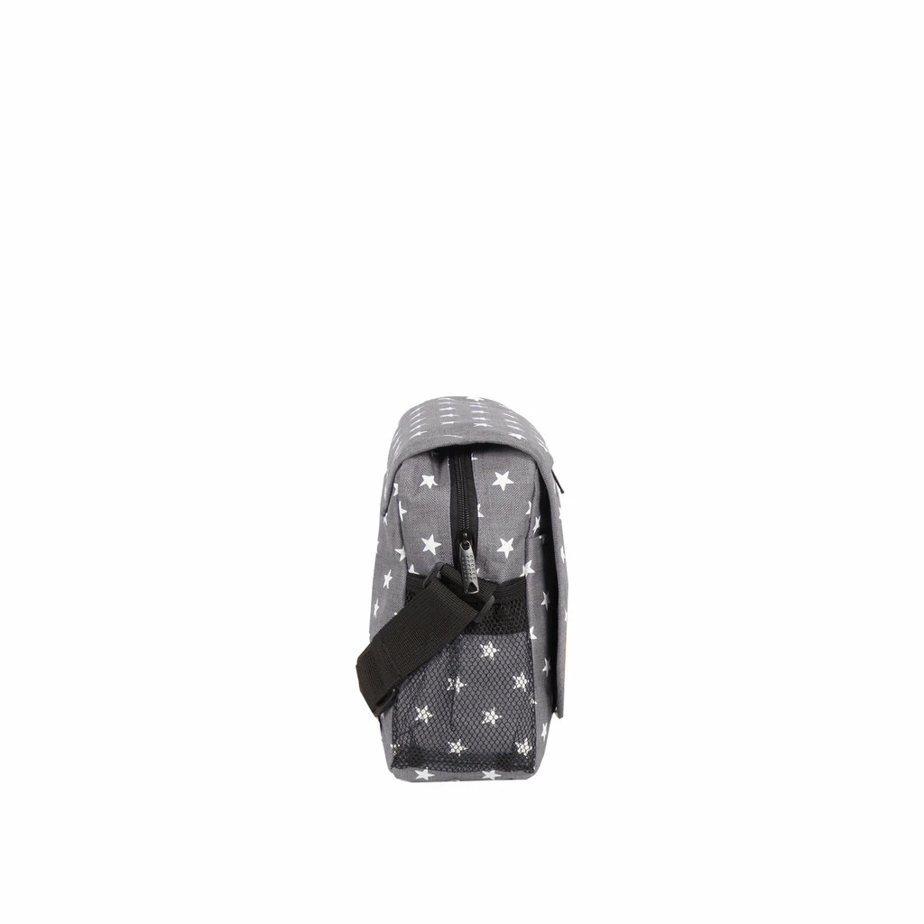 New Rebels ® Star25 - Medium SchoudertasA5 - Crossbodytas Met Flap - With Stars- Grijs 4 New Rebels ® Star25 - Medium SchoudertasA5 - Crossbodytas Met Flap - With Stars- Grijs - Afbeelding 2