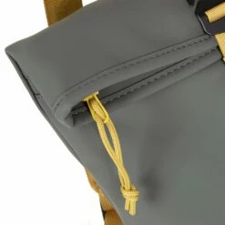 New Rebels ® Tim Rolltop Rugtas Small Anthracite/Yellow -reis winkel new rebels tim rolltop rugtas small anthracite yel 7
