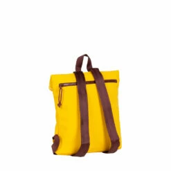 New Rebels ® Tim Rolltop Rugtas Small Yellow/Burgundy -reis winkel new rebels tim rolltop rugtas small yellow burgund 1