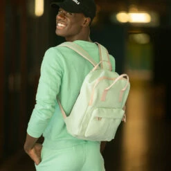 New Rebels ® Tim - Rugtas - Rugzak - Waterafstotend - Mint/Zacht Roze IV -reis winkel new rebels tim rugtas rugzak waterafstotend mint z 2