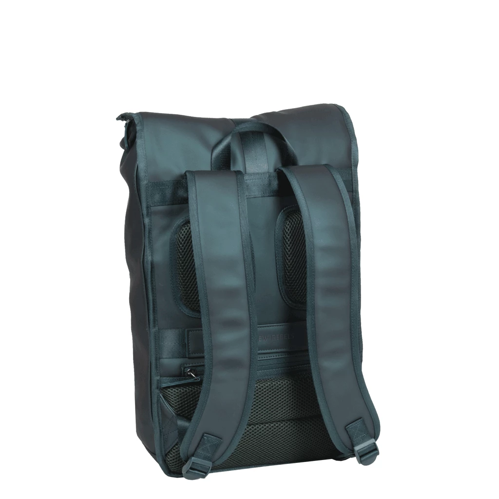 New Rebels ® William - Rolltop - Rugzak - Donkergroen 16L- Waterafstotende Rugtas 4 New Rebels ® William - Rolltop - Rugzak - Donkergroen 16L- Waterafstotende Rugtas - Afbeelding 2